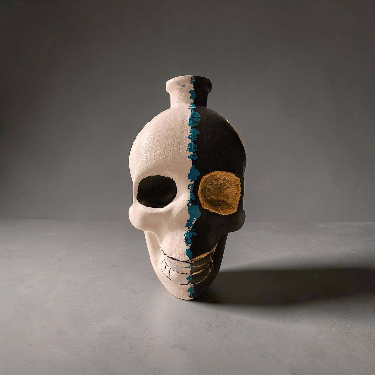 Fracture Vase- Sculptural Skull Object