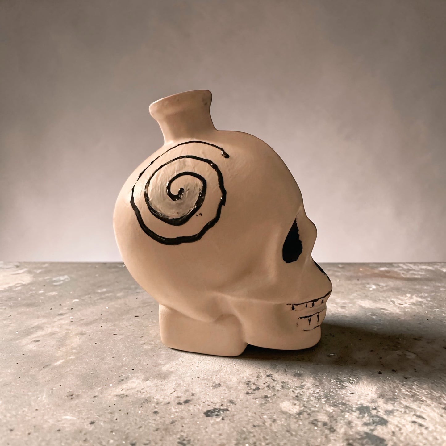 Fracture Vase- Sculptural Skull Object