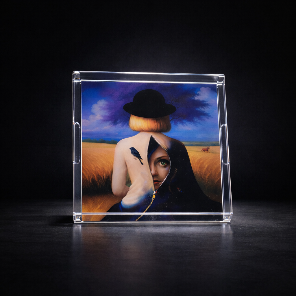 Brave Surreal Art Tray-Functional Art by Zoe Arte